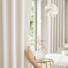 image:imageNICETOWN Linen Curtains 96 inch Long 2 Panels Set 55 Wide Thick Organic Flax Linen Blend Privacy Window Drapes Rod Pocket amp Back Tab with Light Filtering for BedroomLiving Room W55 x L96Cream