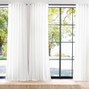 image:imageNICETOWN Linen Curtains 96 inch Long 2 Panels Set 55 Wide Thick Organic Flax Linen Blend Privacy Window Drapes Rod Pocket amp Back Tab with Light Filtering for BedroomLiving Room W55 x L96White