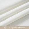 image:imageNICETOWN Linen Curtains 96 inch Long 2 Panels Set 55 Wide Thick Organic Flax Linen Blend Privacy Window Drapes Rod Pocket amp Back Tab with Light Filtering for BedroomLiving Room W55 x L96Pure White