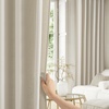 image:imageNICETOWN Linen Curtains 96 inch Long 2 Panels Set 55 Wide Thick Organic Flax Linen Blend Privacy Window Drapes Rod Pocket amp Back Tab with Light Filtering for BedroomLiving Room W55 x L96Beige