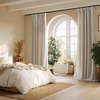 image:imageNICETOWN Linen Curtains 96 inch Long 2 Panels Set 55 Wide Thick Organic Flax Linen Blend Privacy Window Drapes Rod Pocket amp Back Tab with Light Filtering for BedroomLiving Room W55 x L96Taupe