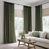image:imageNICETOWN Linen Curtains 96 inch Long 2 Panels Set 55 Wide Thick Organic Flax Linen Blend Privacy Window Drapes Rod Pocket amp Back Tab with Light Filtering for BedroomLiving Room W55 x L96Greyish Moss