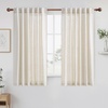 image:imageNICETOWN Linen Curtains 96 inch Long 2 Panels Set 55 Wide Thick Organic Flax Linen Blend Privacy Window Drapes Rod Pocket amp Back Tab with Light Filtering for BedroomLiving Room W55 x L96Linen