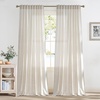 image:imageNICETOWN Linen Curtains 96 inch Long 2 Panels Set 55 Wide Thick Organic Flax Linen Blend Privacy Window Drapes Rod Pocket amp Back Tab with Light Filtering for BedroomLiving Room W55 x L96Linen