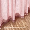 image:imageNICETOWN Linen Curtains 96 inch Long 2 Panels Set 55 Wide Thick Organic Flax Linen Blend Privacy Window Drapes Rod Pocket amp Back Tab with Light Filtering for BedroomLiving Room W55 x L96Pink