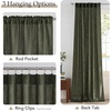image:imageNICETOWN Linen Curtains 96 inch Long 2 Panels Set 55 Wide Thick Organic Flax Linen Blend Privacy Window Drapes Rod Pocket amp Back Tab with Light Filtering for BedroomLiving Room W55 x L96Greyish Moss