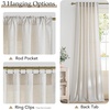 image:imageNICETOWN Linen Curtains 96 inch Long 2 Panels Set 55 Wide Thick Organic Flax Linen Blend Privacy Window Drapes Rod Pocket amp Back Tab with Light Filtering for BedroomLiving Room W55 x L96Linen