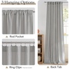 image:imageNICETOWN Linen Curtains 96 inch Long 2 Panels Set 55 Wide Thick Organic Flax Linen Blend Privacy Window Drapes Rod Pocket amp Back Tab with Light Filtering for BedroomLiving Room W55 x L96Seedpearl