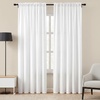 image:imageNICETOWN NonSeeThrough Sheer Curtains 84 Inches Long 2 Panels Privacy Semi Sheer Drapes for Living Room Silky Smooth Heavyweight Draperies with Rod Pocket for Bedroom W52 x L84 in Pure WhiteWhite