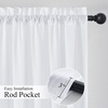 image:imageNICETOWN NonSeeThrough Sheer Curtains 84 Inches Long 2 Panels Privacy Semi Sheer Drapes for Living Room Silky Smooth Heavyweight Draperies with Rod Pocket for Bedroom W52 x L84 in Pure WhitePure White