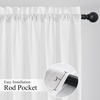 image:imageNICETOWN NonSeeThrough Sheer Curtains 84 Inches Long 2 Panels Privacy Semi Sheer Drapes for Living Room Silky Smooth Heavyweight Draperies with Rod Pocket for Bedroom W52 x L84 in Pure WhiteWhite