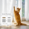image:imageNICETOWN NonSeeThrough Sheer Curtains 84 Inches Long 2 Panels Privacy Semi Sheer Drapes for Living Room Silky Smooth Heavyweight Draperies with Rod Pocket for Bedroom W52 x L84 in Pure WhiteWhite