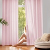 image:imageNICETOWN NonSeeThrough Sheer Curtains 84 Inches Long 2 Panels Privacy Semi Sheer Drapes for Living Room Silky Smooth Heavyweight Draperies with Rod Pocket for Bedroom W52 x L84 in Pure WhitePink