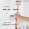 image:imageNICETOWN NonSeeThrough Sheer Curtains 84 Inches Long 2 Panels Privacy Semi Sheer Drapes for Living Room Silky Smooth Heavyweight Draperies with Rod Pocket for Bedroom W52 x L84 in Pure WhitePure White