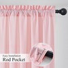 image:imageNICETOWN NonSeeThrough Sheer Curtains 84 Inches Long 2 Panels Privacy Semi Sheer Drapes for Living Room Silky Smooth Heavyweight Draperies with Rod Pocket for Bedroom W52 x L84 in Pure WhitePink
