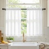 image:imageNICETOWN NonSeeThrough Sheer Curtains 84 Inches Long 2 Panels Privacy Semi Sheer Drapes for Living Room Silky Smooth Heavyweight Draperies with Rod Pocket for Bedroom W52 x L84 in Pure WhitePure White