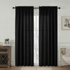 image:imageNICETOWN NonSeeThrough Sheer Curtains 84 Inches Long 2 Panels Privacy Semi Sheer Drapes for Living Room Silky Smooth Heavyweight Draperies with Rod Pocket for Bedroom W52 x L84 in Pure WhiteBlack