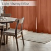 image:imageNICETOWN NonSeeThrough Sheer Curtains 84 Inches Long 2 Panels Privacy Semi Sheer Drapes for Living Room Silky Smooth Heavyweight Draperies with Rod Pocket for Bedroom W52 x L84 in Pure WhiteBurnt Orange