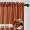 image:imageNICETOWN NonSeeThrough Sheer Curtains 84 Inches Long 2 Panels Privacy Semi Sheer Drapes for Living Room Silky Smooth Heavyweight Draperies with Rod Pocket for Bedroom W52 x L84 in Pure WhiteBurnt Orange
