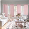 image:imageNICETOWN NonSeeThrough Sheer Curtains 84 Inches Long 2 Panels Privacy Semi Sheer Drapes for Living Room Silky Smooth Heavyweight Draperies with Rod Pocket for Bedroom W52 x L84 in Pure WhitePink