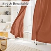 image:imageNICETOWN NonSeeThrough Sheer Curtains 84 Inches Long 2 Panels Privacy Semi Sheer Drapes for Living Room Silky Smooth Heavyweight Draperies with Rod Pocket for Bedroom W52 x L84 in Pure WhiteBurnt Orange