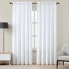 image:imageNICETOWN NonSeeThrough Sheer Curtains 84 Inches Long 2 Panels Privacy Semi Sheer Drapes for Living Room Silky Smooth Heavyweight Draperies with Rod Pocket for Bedroom W52 x L84 in Pure WhitePure White