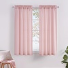 image:imageNICETOWN NonSeeThrough Sheer Curtains 84 Inches Long 2 Panels Privacy Semi Sheer Drapes for Living Room Silky Smooth Heavyweight Draperies with Rod Pocket for Bedroom W52 x L84 in Pure WhitePink