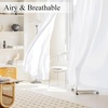 image:imageNICETOWN NonSeeThrough Sheer Curtains 84 Inches Long 2 Panels Privacy Semi Sheer Drapes for Living Room Silky Smooth Heavyweight Draperies with Rod Pocket for Bedroom W52 x L84 in Pure WhitePure White