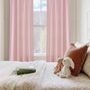 image:imageNICETOWN NonSeeThrough Sheer Curtains 84 Inches Long 2 Panels Privacy Semi Sheer Drapes for Living Room Silky Smooth Heavyweight Draperies with Rod Pocket for Bedroom W52 x L84 in Pure WhitePink