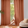 image:imageNICETOWN NonSeeThrough Sheer Curtains 84 Inches Long 2 Panels Privacy Semi Sheer Drapes for Living Room Silky Smooth Heavyweight Draperies with Rod Pocket for Bedroom W52 x L84 in Pure WhiteBurnt Orange