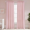 image:imageNICETOWN NonSeeThrough Sheer Curtains 84 Inches Long 2 Panels Privacy Semi Sheer Drapes for Living Room Silky Smooth Heavyweight Draperies with Rod Pocket for Bedroom W52 x L84 in Pure WhitePink