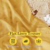 image:imageNICETOWN Sheer Linen Curtains 96 Inch Length for Bedroom Living Room 2 Panels Ivory Rod Pocket amp Back Tab Semi Sheer Drapes Privacy Semitransparent Farmhouse Window Treatment W52 x L96Gold