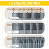 image:imageNICETOWN Sheer Linen Curtains 96 Inch Length for Bedroom Living Room 2 Panels Ivory Rod Pocket amp Back Tab Semi Sheer Drapes Privacy Semitransparent Farmhouse Window Treatment W52 x L96Smoke Blue