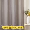 image:imageNICETOWN Sheer Linen Curtains 96 Inch Length for Bedroom Living Room 2 Panels Ivory Rod Pocket amp Back Tab Semi Sheer Drapes Privacy Semitransparent Farmhouse Window Treatment W52 x L96Burlap