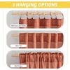 image:imageNICETOWN Sheer Linen Curtains 96 Inch Length for Bedroom Living Room 2 Panels Ivory Rod Pocket amp Back Tab Semi Sheer Drapes Privacy Semitransparent Farmhouse Window Treatment W52 x L96Burnt Orange