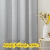 image:imageNICETOWN Sheer Linen Curtains 96 Inch Length for Bedroom Living Room 2 Panels Ivory Rod Pocket amp Back Tab Semi Sheer Drapes Privacy Semitransparent Farmhouse Window Treatment W52 x L96Grey