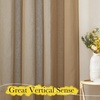 image:imageNICETOWN Sheer Linen Curtains 96 Inch Length for Bedroom Living Room 2 Panels Ivory Rod Pocket amp Back Tab Semi Sheer Drapes Privacy Semitransparent Farmhouse Window Treatment W52 x L96Camel