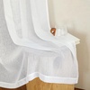 image:imageNICETOWN Sheer Linen Curtains 96 Inch Length for Bedroom Living Room 2 Panels Ivory Rod Pocket amp Back Tab Semi Sheer Drapes Privacy Semitransparent Farmhouse Window Treatment W52 x L96White