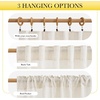 image:imageNICETOWN Sheer Linen Curtains 96 Inch Length for Bedroom Living Room 2 Panels Ivory Rod Pocket amp Back Tab Semi Sheer Drapes Privacy Semitransparent Farmhouse Window Treatment W52 x L96Linen Ivory