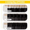 image:imageNICETOWN Sheer Linen Curtains 96 Inch Length for Bedroom Living Room 2 Panels Ivory Rod Pocket amp Back Tab Semi Sheer Drapes Privacy Semitransparent Farmhouse Window Treatment W52 x L96Black