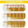 image:imageNICETOWN Sheer Linen Curtains 96 Inch Length for Bedroom Living Room 2 Panels Ivory Rod Pocket amp Back Tab Semi Sheer Drapes Privacy Semitransparent Farmhouse Window Treatment W52 x L96Gold