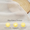 image:imageNICETOWN Sheer Linen Curtains 96 Inch Length for Bedroom Living Room 2 Panels Ivory Rod Pocket amp Back Tab Semi Sheer Drapes Privacy Semitransparent Farmhouse Window Treatment W52 x L96Linen Ivory