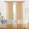 image:imageNICETOWN Sheer Linen Curtains 96 Inch Length for Bedroom Living Room 2 Panels Ivory Rod Pocket amp Back Tab Semi Sheer Drapes Privacy Semitransparent Farmhouse Window Treatment W52 x L96Desert Yellow