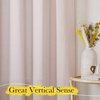 image:imageNICETOWN Sheer Linen Curtains 96 Inch Length for Bedroom Living Room 2 Panels Ivory Rod Pocket amp Back Tab Semi Sheer Drapes Privacy Semitransparent Farmhouse Window Treatment W52 x L96Blush Pink