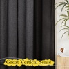 image:imageNICETOWN Sheer Linen Curtains 96 Inch Length for Bedroom Living Room 2 Panels Ivory Rod Pocket amp Back Tab Semi Sheer Drapes Privacy Semitransparent Farmhouse Window Treatment W52 x L96Black