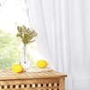 image:imageNICETOWN Sheer Linen Curtains 96 Inch Length for Bedroom Living Room 2 Panels Ivory Rod Pocket amp Back Tab Semi Sheer Drapes Privacy Semitransparent Farmhouse Window Treatment W52 x L96White