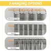 image:imageNICETOWN Sheer Linen Curtains 96 Inch Length for Bedroom Living Room 2 Panels Ivory Rod Pocket amp Back Tab Semi Sheer Drapes Privacy Semitransparent Farmhouse Window Treatment W52 x L96Charcoal Gray