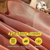 image:imageNICETOWN Sheer Linen Curtains 96 Inch Length for Bedroom Living Room 2 Panels Ivory Rod Pocket amp Back Tab Semi Sheer Drapes Privacy Semitransparent Farmhouse Window Treatment W52 x L96Burnt Orange