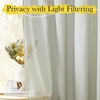 image:imageNICETOWN Sheer Linen Curtains 96 Inch Length for Bedroom Living Room 2 Panels Ivory Rod Pocket amp Back Tab Semi Sheer Drapes Privacy Semitransparent Farmhouse Window Treatment W52 x L96Sage Green