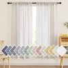 image:imageNICETOWN Sheer Linen Curtains 96 Inch Length for Bedroom Living Room 2 Panels Ivory Rod Pocket amp Back Tab Semi Sheer Drapes Privacy Semitransparent Farmhouse Window Treatment W52 x L96Natural